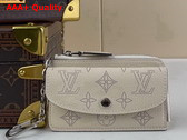 Louis Vuitton Card Holder Recto Verso in Cream Mahina Perforated Calf Leather Replica