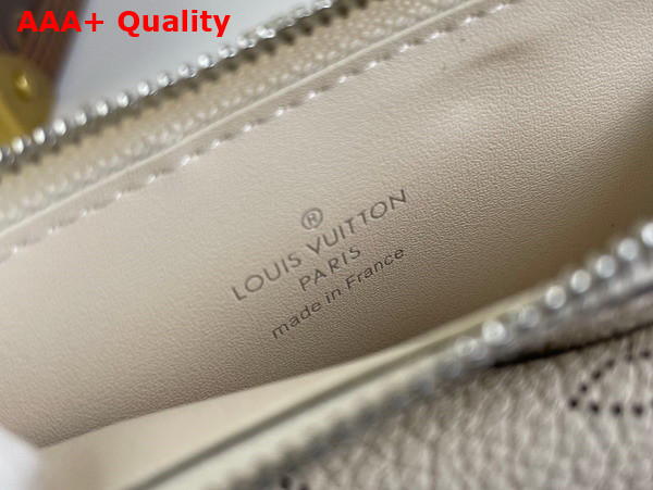 Louis Vuitton Card Holder Recto Verso in Cream Mahina Perforated Calf Leather Replica