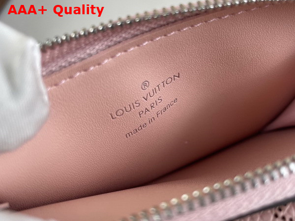 Louis Vuitton Card Holder Recto Verso in Rose Ballerine Pink Mahina Perforated Calf Leather Replica