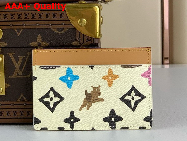 Louis Vuitton Card Holder Vanilla Monogram Craggy Coated Canvas Replica