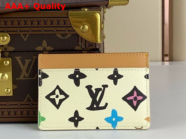 Louis Vuitton Card Holder Vanilla Monogram Craggy Coated Canvas Replica