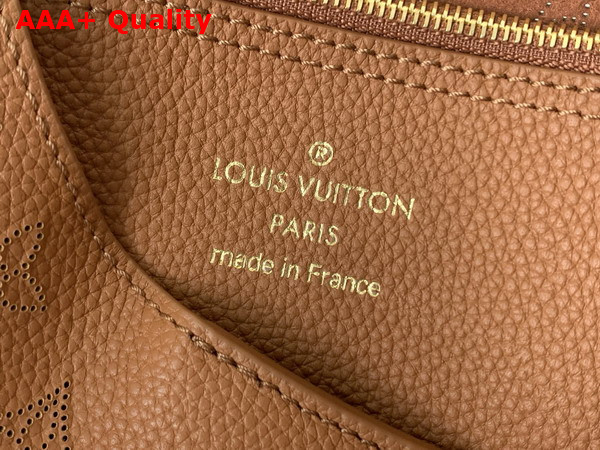 Louis Vuitton Carmel Handbag in Cognac Perforated Mahina Calfskin Leather M27446 Replica