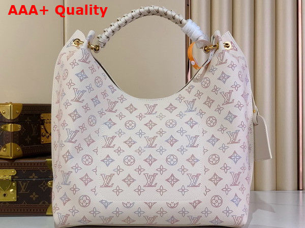 Louis Vuitton Carmel Handbag in Dream Cream Perforated Mahina Calfskin Leather M25894 Replica