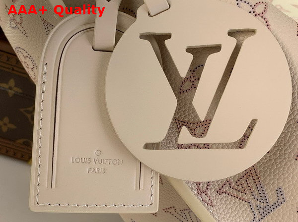 Louis Vuitton Carmel Handbag in Dream Cream Perforated Mahina Calfskin Leather M25894 Replica