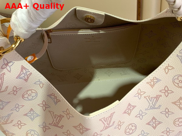 Louis Vuitton Carmel Handbag in Dream Cream Perforated Mahina Calfskin Leather M25894 Replica