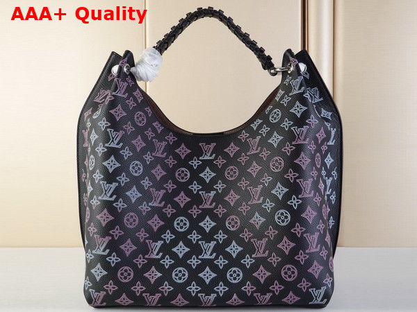 Louis Vuitton Carmel Hobo Bag in Black Perforated Mahina Calf Leather M21299 Replica