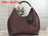 Louis Vuitton Carmel Hobo Bag in Bordeaux Mahina Perforated Calf Leather Replica