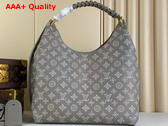 Louis Vuitton Carmel Hobo Bag in Gray Mahina Perforated Calf Leather M23396 Replica