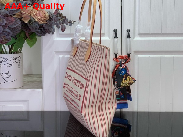 Louis Vuitton Carry It Bag Bicolor Beige Plum Cotton Canvas M15121 Replica