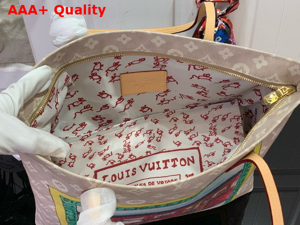 Louis Vuitton Carry It Bag in Meowgram Cotton Canvas M15128 Replica