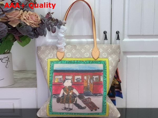 Louis Vuitton Carry It Bag in Meowgram Cotton Canvas M15128 Replica