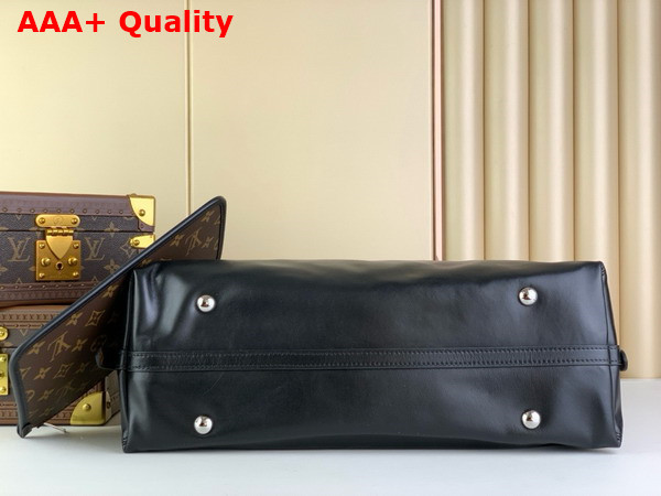 Louis Vuitton Carryall Dark MM Handbag in Black Lambskin M25143 Replica