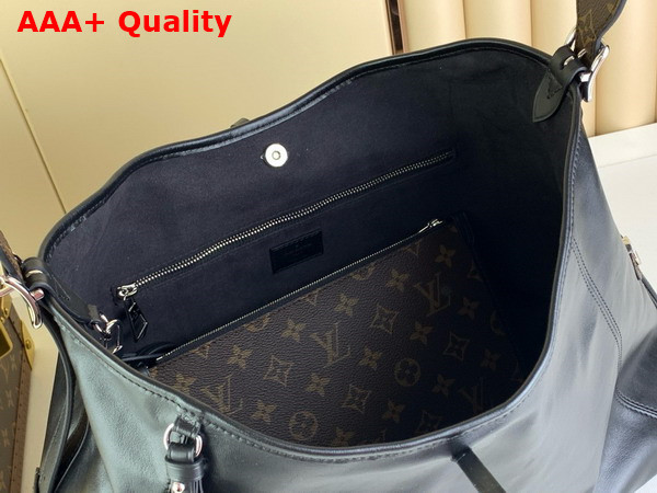 Louis Vuitton Carryall Dark MM Handbag in Black Lambskin M25143 Replica