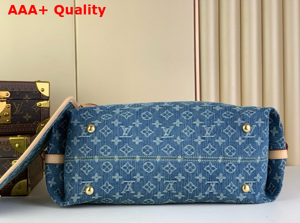 Louis Vuitton Carryall MM Handbag in Blue Monogram Denim Replica