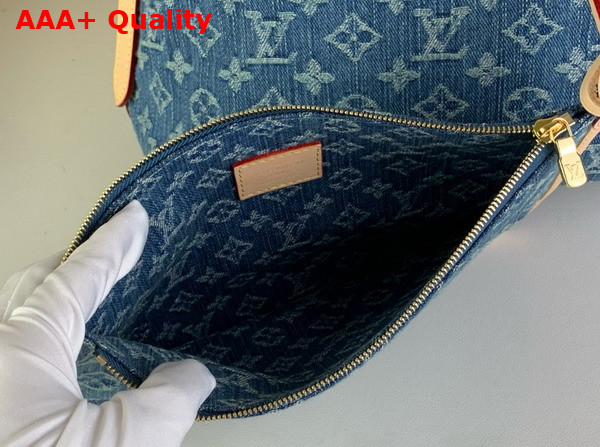 Louis Vuitton Carryall MM Handbag in Blue Monogram Denim Replica