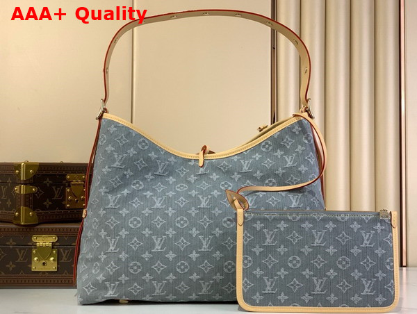 Louis Vuitton Carryall MM Washed Gray Monogram Denim M13289 Replica