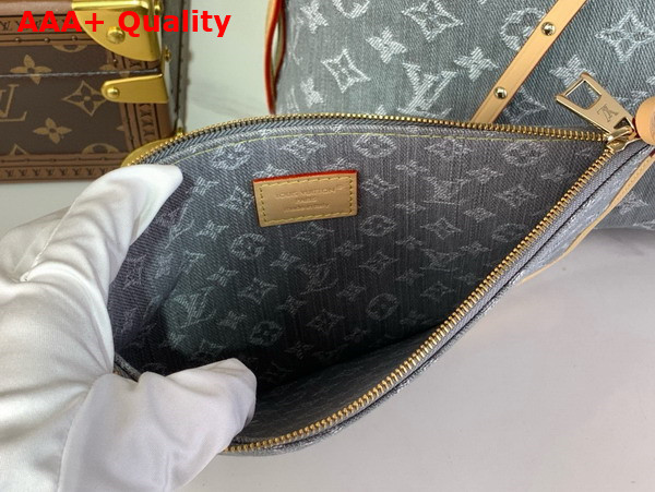 Louis Vuitton Carryall MM Washed Gray Monogram Denim M13289 Replica