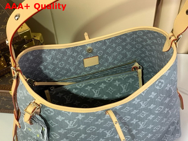 Louis Vuitton Carryall MM Washed Gray Monogram Denim M13289 Replica
