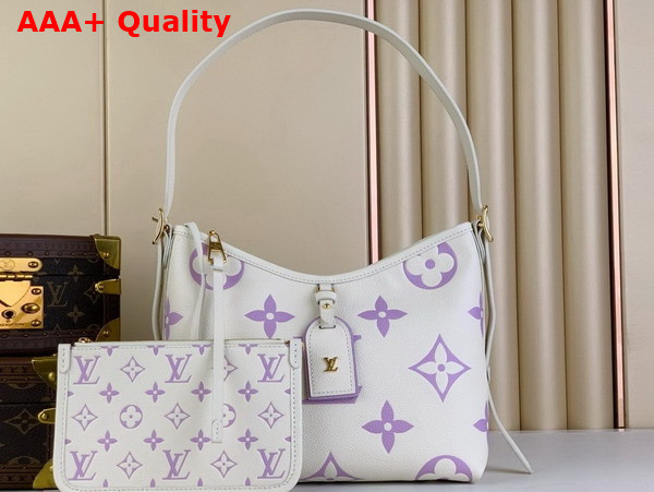 Louis Vuitton Carryall PM Bag Latte Bubble Tea Bicolor Monogram Empreinte Leather Replica