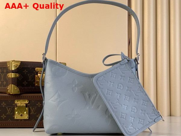 Louis Vuitton Carryall PM Bag in Blue Washed Monogram Empreinte Leather M46673 Replica