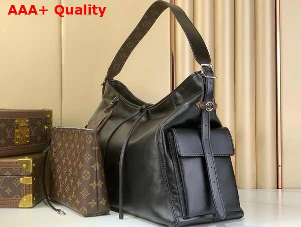 Louis Vuitton Carryall Travel Bag in Black Calf Leather M15175 Replica