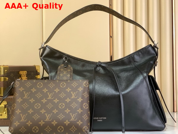 Louis Vuitton Carryall Travel Bag in Black Calf Leather M15175 Replica