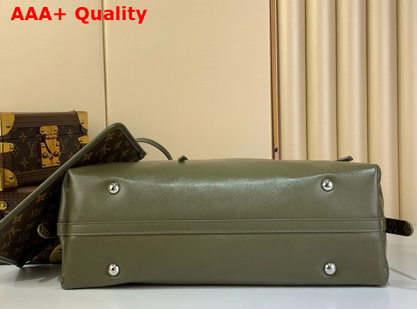 Louis Vuitton Carryall Vibe MM Dark Kaki Lamb Leather M14268 Replica