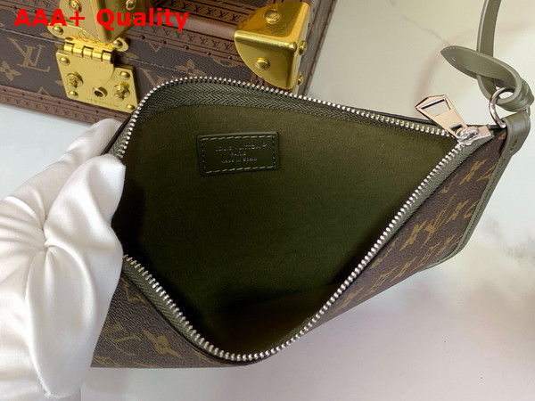 Louis Vuitton Carryall Vibe MM Dark Kaki Lamb Leather M14268 Replica