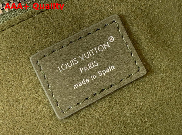 Louis Vuitton Carryall Vibe MM Dark Kaki Lamb Leather M14268 Replica