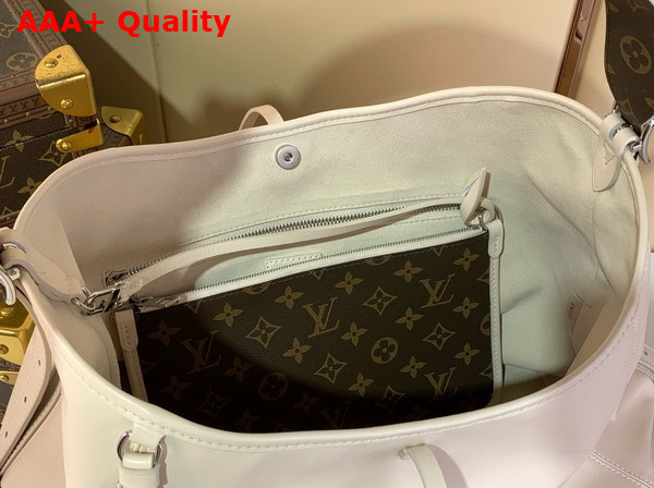 Louis Vuitton Carryall Vibe MM Handbag in Vanilla Lambskin Leather Replica