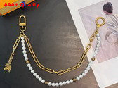 Louis Vuitton Chain Belt Pearls Bag Charm Gold M01689 Replica