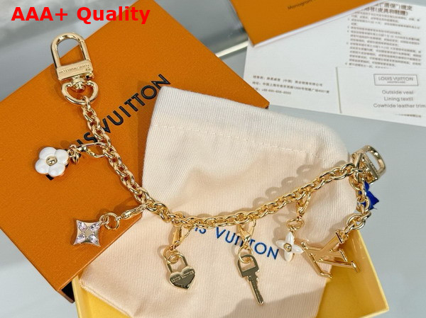 Louis Vuitton Chain LV Charms Bag Charm Gold Toned Metal M02943 Replica