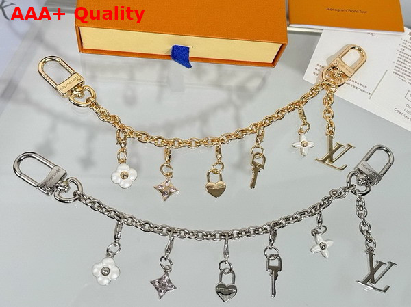 Louis Vuitton Chain LV Charms Bag Charm Gold Toned Metal M02943 Replica