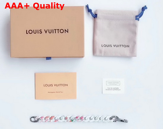 Louis Vuitton Chain Links Bracelet Hardware and Ceramic with White and Silver Finishing MP2851 Replica