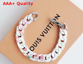 Louis Vuitton Chain Links Bracelet Hardware and Ceramic with White and Silver Finishing MP2851 Replica