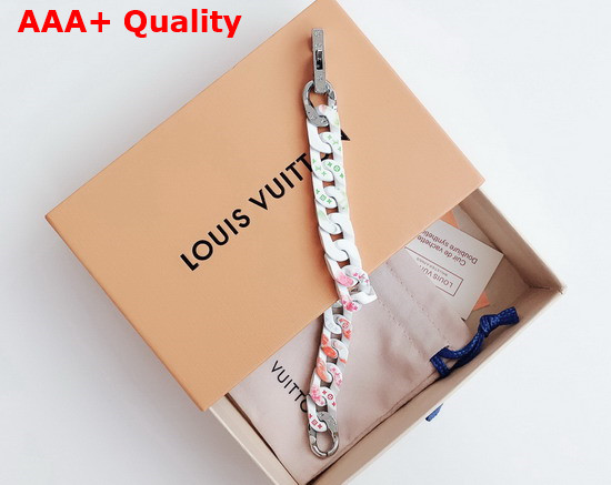 Louis Vuitton Chain Links Bracelet Hardware and Ceramic with White and Silver Finishing MP2851 Replica