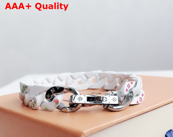 Louis Vuitton Chain Links Bracelet Hardware and Ceramic with White and Silver Finishing MP2851 Replica
