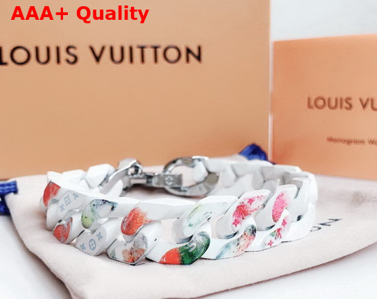 Louis Vuitton Chain Links Bracelet Hardware and Ceramic with White and Silver Finishing MP2851 Replica