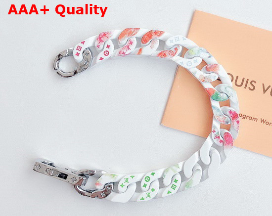 Louis Vuitton Chain Links Bracelet Hardware and Ceramic with White and Silver Finishing MP2851 Replica