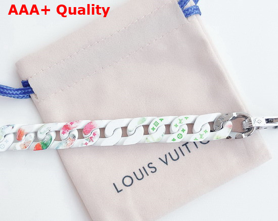 Louis Vuitton Chain Links Bracelet Hardware and Ceramic with White and Silver Finishing MP2851 Replica