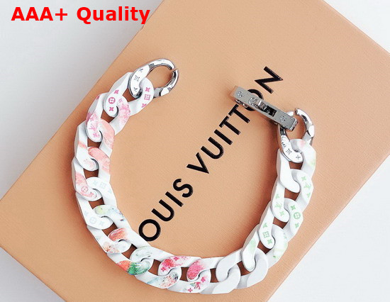 Louis Vuitton Chain Links Bracelet Hardware and Ceramic with White and Silver Finishing MP2851 Replica