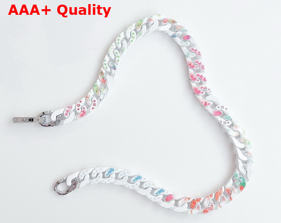 Louis Vuitton Chain Links Necklace Multicolor White and Silver Color Hardware MP2849 Replica