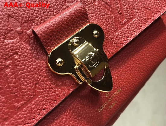 Louis Vuitton Chain Wallet Red Monogram Empreinte Embossed Cowhide Leather Replica