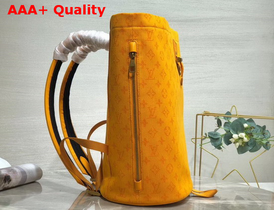 Louis Vuitton Chalk Backpack in Ochre Yellow Monogram Denim Replica
