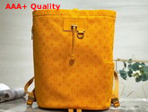 Louis Vuitton Chalk Backpack in Ochre Yellow Monogram Denim Replica