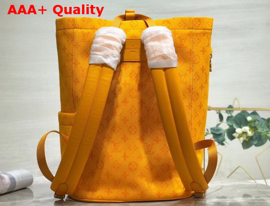 Louis Vuitton Chalk Backpack in Ochre Yellow Monogram Denim Replica