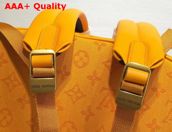 Louis Vuitton Chalk Backpack in Ochre Yellow Monogram Denim Replica