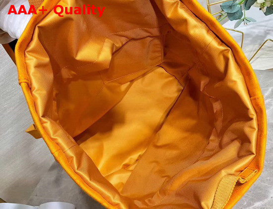 Louis Vuitton Chalk Backpack in Ochre Yellow Monogram Denim Replica