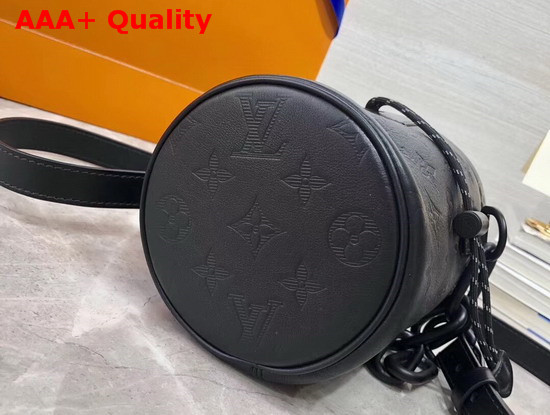 Louis Vuitton Chalk Nano Bag Monogram Shadow Calf Leather and Black Hardware M44628 Replica