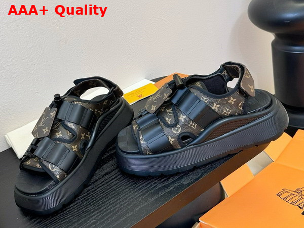 Louis Vuitton Chameleon Platform Sandal in Monogram Canvas Replica